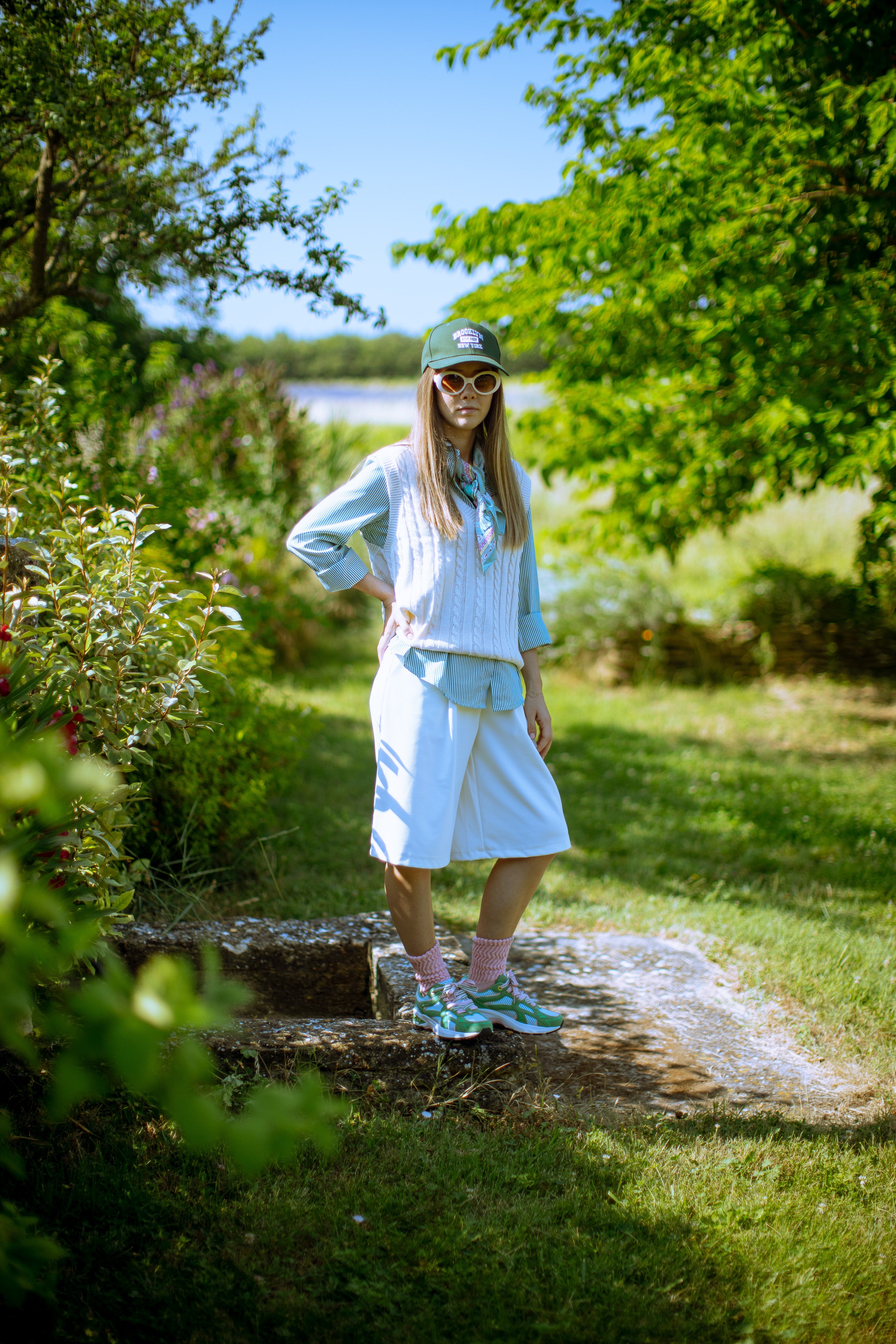 CITY RUN - GREEN STRIPE