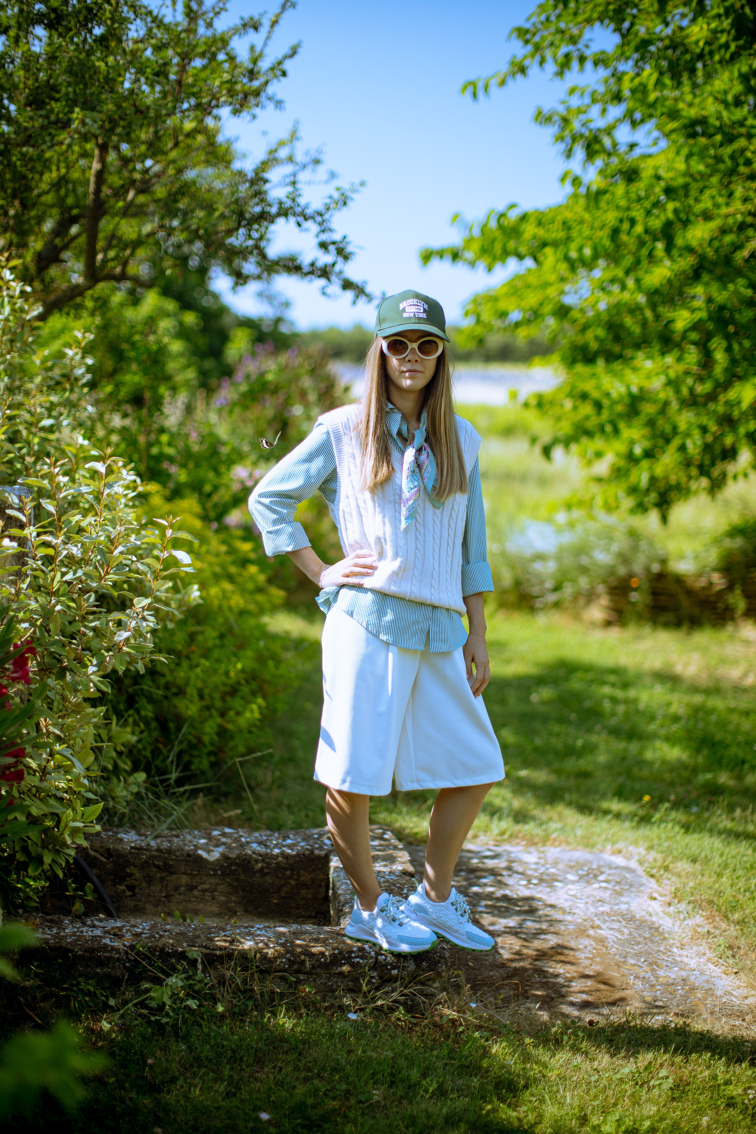 SPEED SOCKS TREK - BLANC BLEU MARINE CRACK