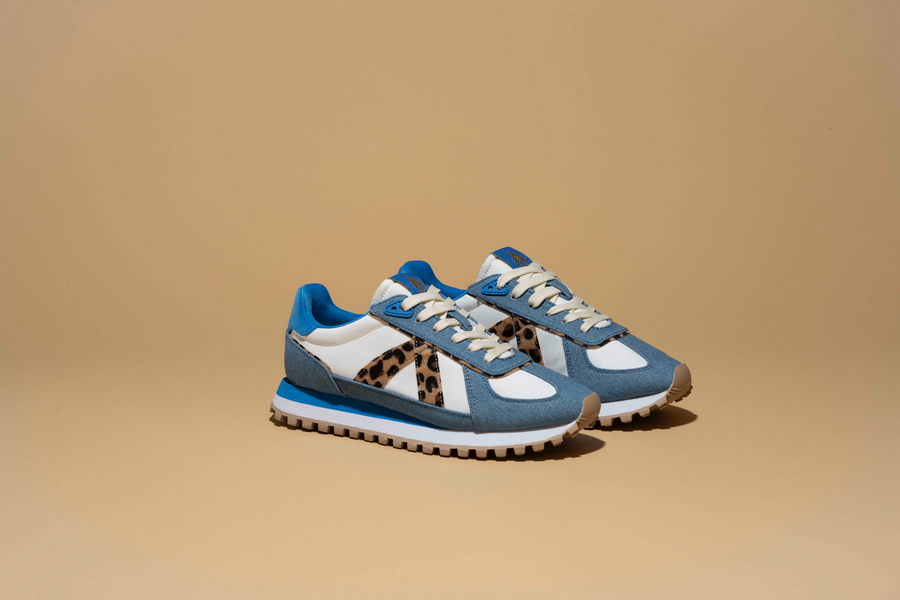 GATE DENIM/LEOPARD PONY-HAIR/TAN