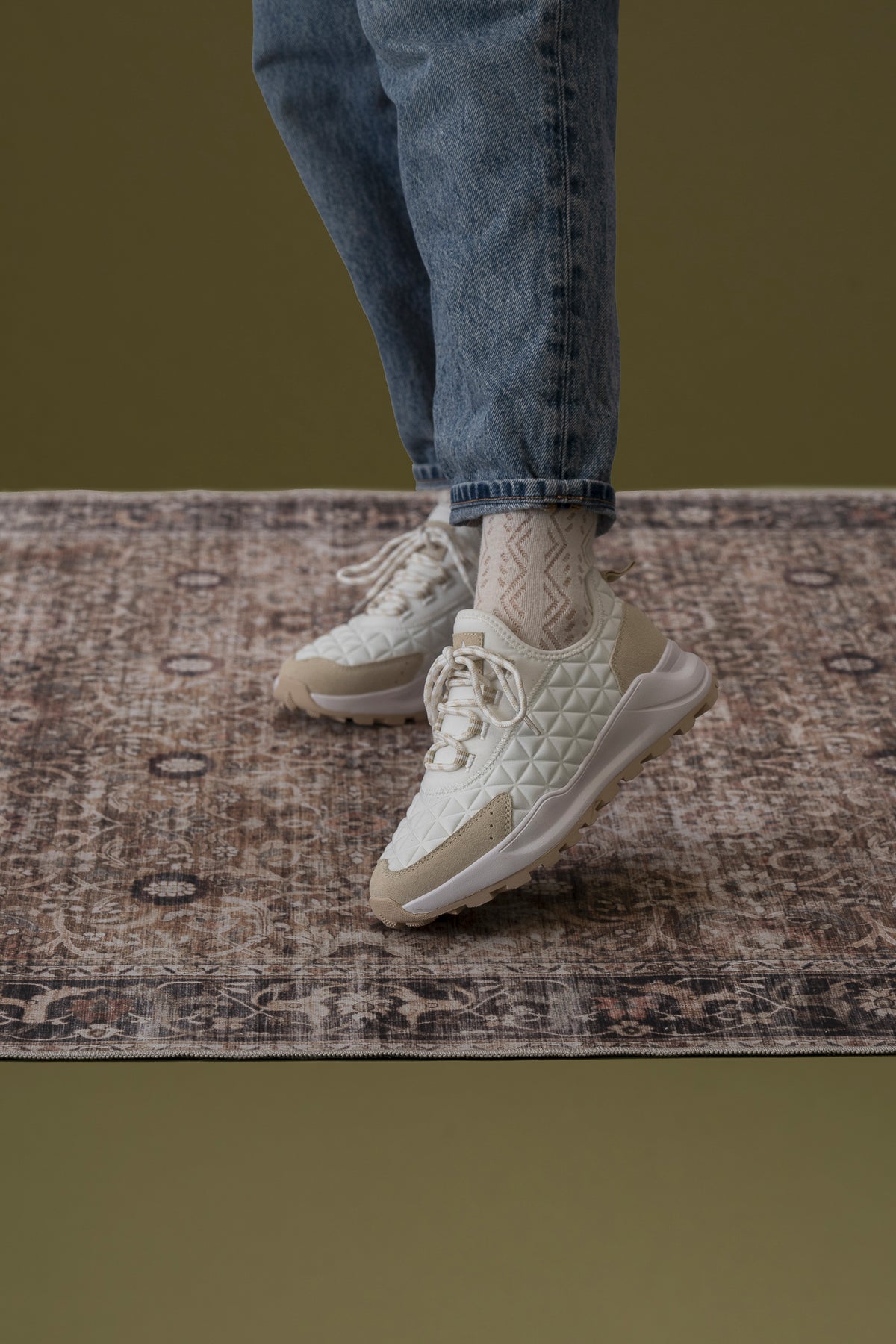 SPEED SOCKS TREK - WHITE TAN
